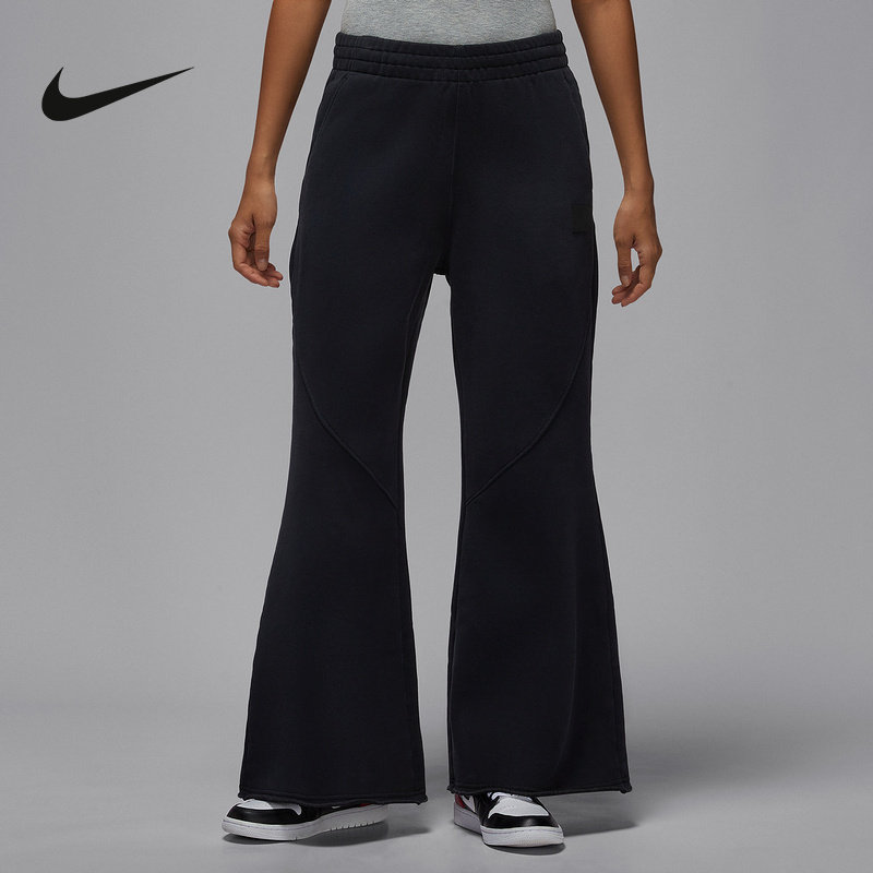 NIKE耐克女子复古加绒长裤冬季新款针织柔软卫裤JORDANHV0318-010