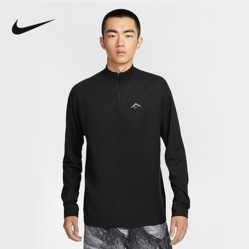 耐克TRAIL DRI-FIT 男速干越野上衣长袖拉链立领套头衫FV9995-010