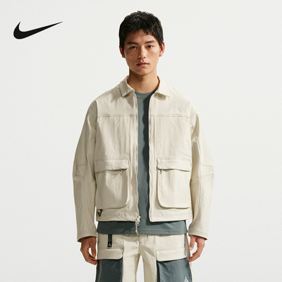 NIKE耐克ACG男子户外防泼水夹克26春宽松刺绣工装外套 HV0599-020