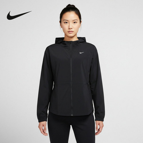NIKE耐克女外套26春新款跑步健身运动训练梭织连帽夹克IF1167-010