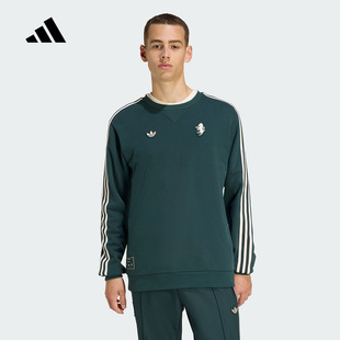 adidas阿迪达斯尤文图斯足球文化套头衫2025冬男复古卫衣 JM9454