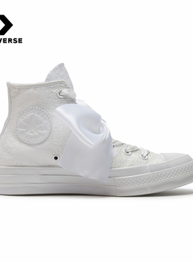 converse匡威新款1970s刺绣雪纺绸蝴蝶结甜美帆布鞋舒适A07078C
