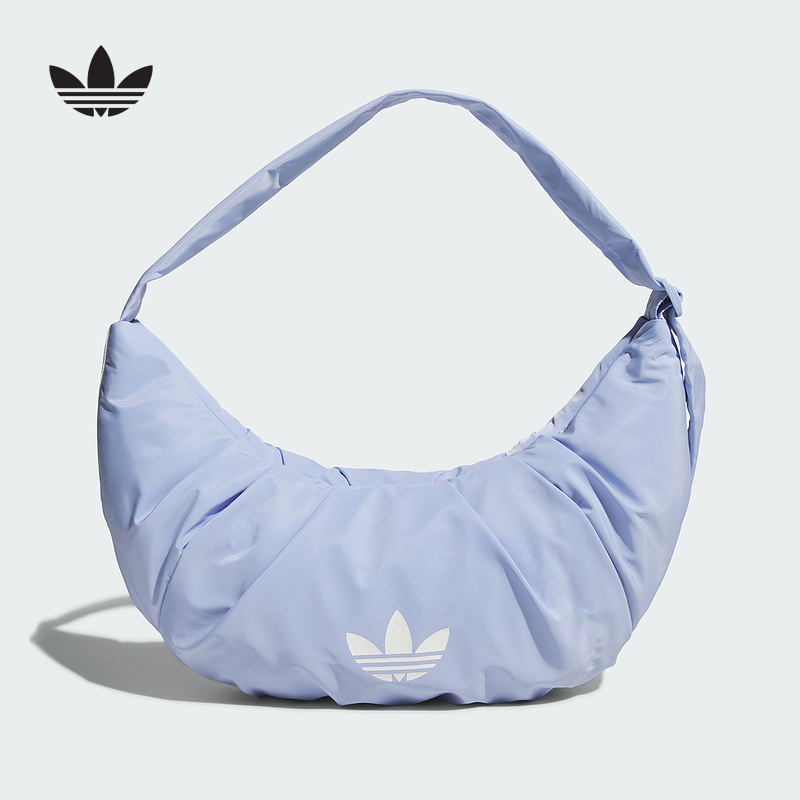 adidas阿迪达斯大号云朵包2025秋女多巴胺褶皱挎包单肩包 KF2511