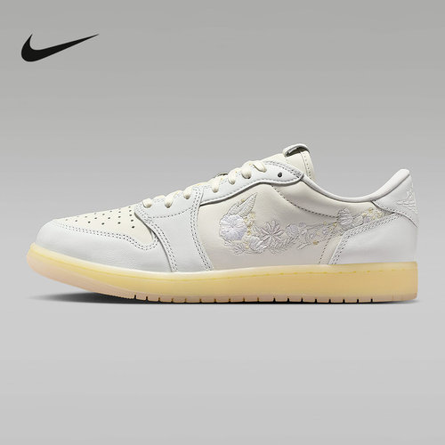 耐克AIR JORDAN 1 OG AJ1男鞋植物花卉刺绣低帮篮球鞋IF4391-100