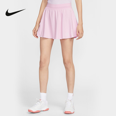 NIKE耐克女子透气速干网球半身裙夏新款防走光梭织短裙FZ6730-663