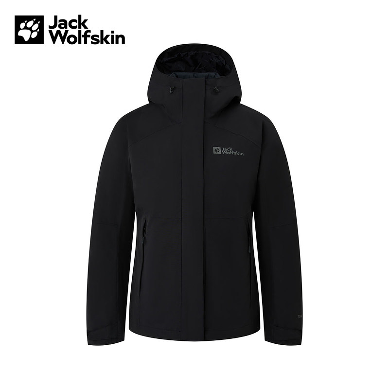JackWolfskin狼爪25秋冬女户外600蓬羽绒内胆冲锋三合一A65694