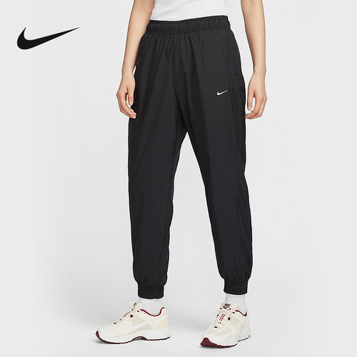 NIKE耐克女子长裤秋新款刺绣小LOGO宽松收口运动裤FV7661-010