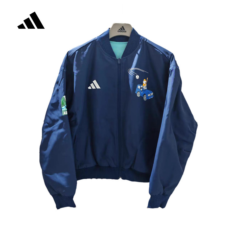 adidas阿迪达斯男大童双面穿外套2025冬卡通棒球服梭织夹克KC2680