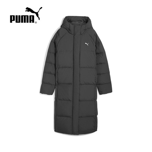 PUMA彪马长款保暖羽绒服女装2025冬季新款连帽运动服 691044-01