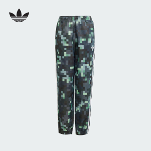 阿迪达斯adidas新品我的世界联名款2025夏男大童宽松裤子 JZ9935