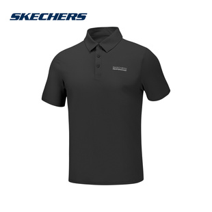 P225M187 Skechers斯凯奇25夏季 POLO衫 T恤速干针织短袖 0018 男士