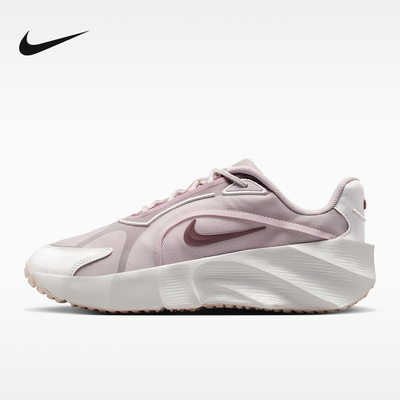 Nike耐克女鞋灰粉新款运动鞋AURA EDG厚底跑步鞋老爹鞋HQ7025-001