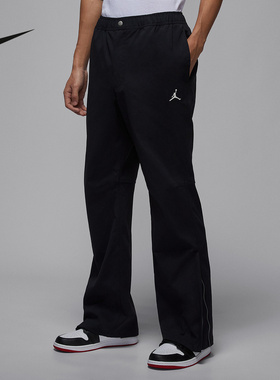 NIKE耐克男裤26春新款Jordan刺绣运动裤腿拉链梭织长裤IF1819-010