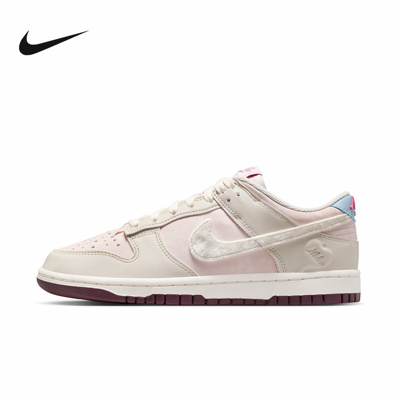 Nike耐克情人节限定DUNK女鞋粉色低帮毛绒大勾运动板鞋IQ1145-610,运动鞋new,运动休闲鞋,淘宝优惠券,粉丝福利购,淘宝优惠卷