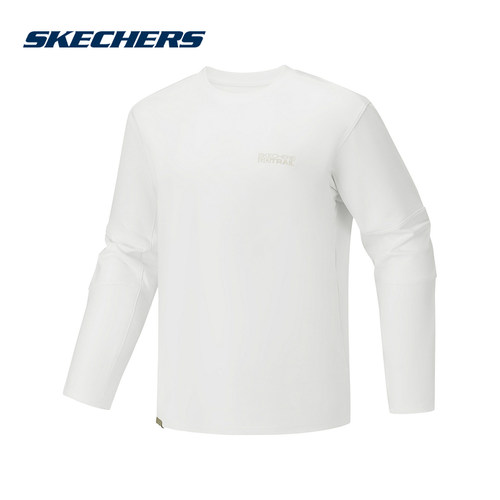 Skechers斯凯奇26春男士舒适透气休闲运动长袖衫 P126M049/0019