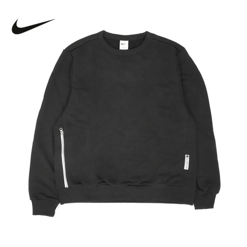 Nike耐克卫衣男长袖秋新款运动休闲刺绣黑色圆领套头衫FZ0221-010