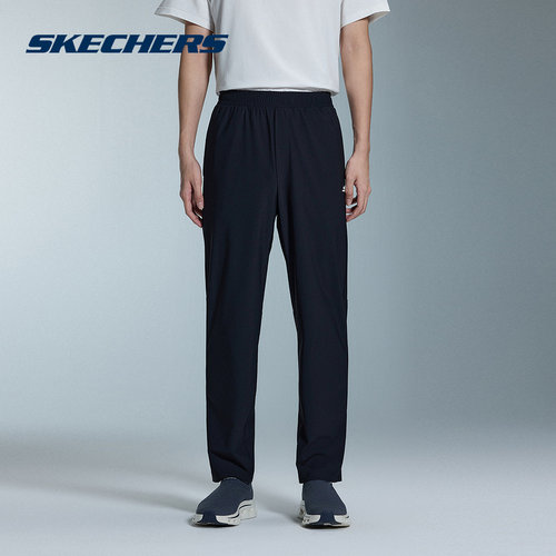 Skechers斯凯奇26夏季男士透气针织长裤舒适运动休闲裤 P226M095