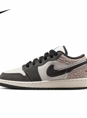 NIKE耐克女鞋大童鞋AIR JORDAN 1 LOW运动训练篮球鞋IU2269-100