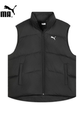 PUMA彪马拒寒保暖防风马甲2025冬WARMCELL男女羽绒背心 692781-01