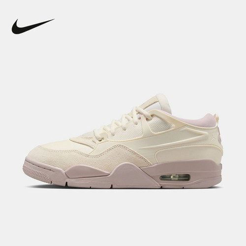 耐克女鞋AIR JORDAN 4RM AJ4米白紫粉复古休闲鞋篮球鞋FQ7940-102