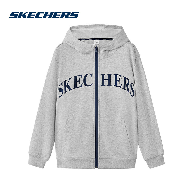 Skechers斯凯奇儿童针织连帽外套男女休闲运动上衣 L325K020/01KY,运动服/休闲服装,运动茄克/外套,淘宝优惠券,粉丝福利购,淘宝优惠卷