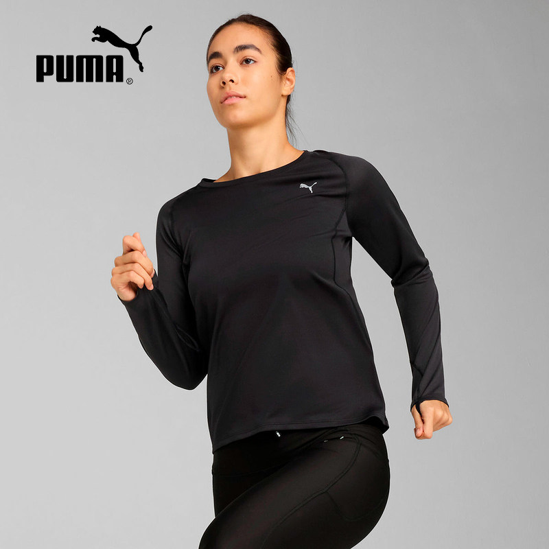 PUMA彪马吸湿速干前短后长跑步运动服2026春女长袖T恤 527276-01,运动服/休闲服装,运动T恤,淘宝优惠券,粉丝福利购,淘宝优惠卷