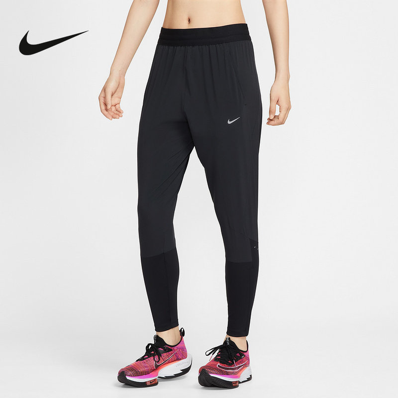 NIKE耐克女子速干跑步长裤25秋新款反光中腰运动训练裤HV6089-010