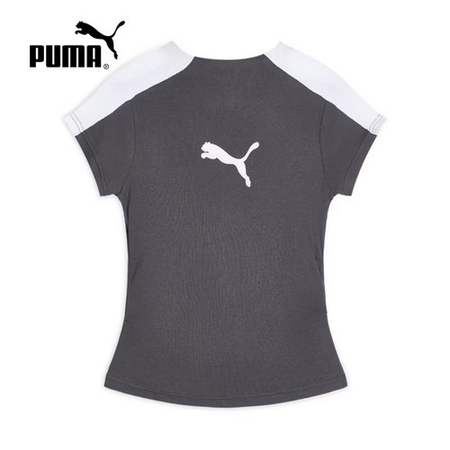 PUMA彪马夏季女款复古时尚休闲半袖经典T7运动短袖T恤 639995-44
