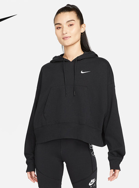 nike耐克外套女秋冬新款加绒保暖宽松运动服连帽衫夹克DQ5759-010