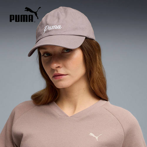 PUMA彪马刺绣LOGO复古运动鸭舌帽老爹帽2026春中性帽子 027039-02
