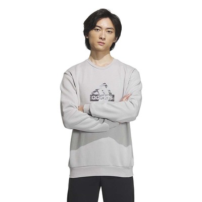 Adidas阿迪达斯春秋男灰色宽松运动休闲圆领卫衣套头衫IT3962