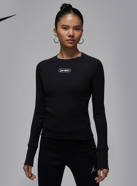 NIKE耐克女子Jordan2026春季新款运动休闲圆领长袖T恤 IO9717-010