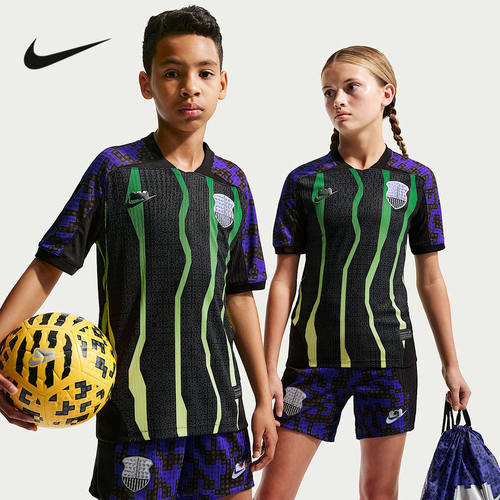 NIKE X LEGO耐克联名夏季新款大童速干足球球衣短袖 IQ7140-010
