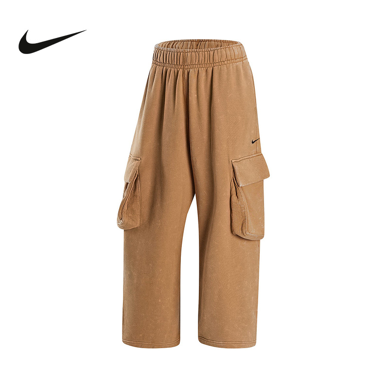 Nike耐克女子灯芯绒长裤冬季工装风宽松保暖运动裤HQ4751-202