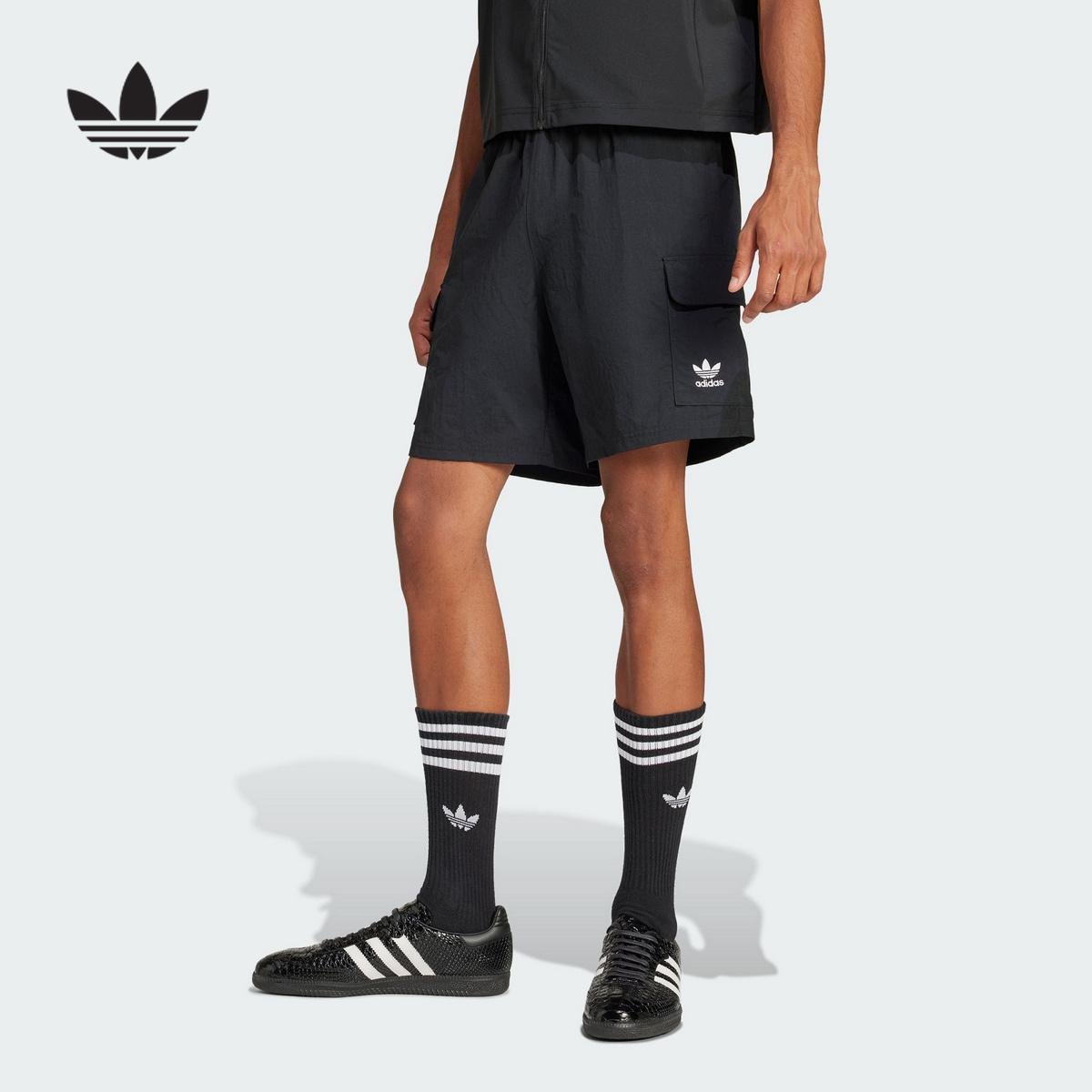 adidas阿迪达斯三叶草ESSENTIALS五分裤2025夏男梭织短裤 JD0406