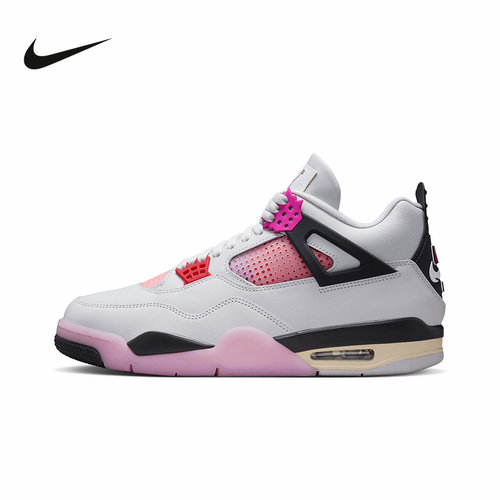 耐克AIR JORDAN 4 AJ4漫画白粉乔4男款中帮复古篮球鞋JA1135-100