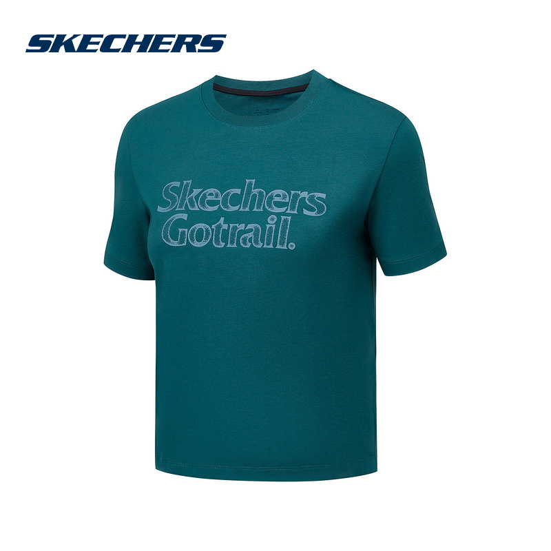 Skechers斯凯奇2025女装山野户外运动针织短袖T恤衫P225W095-006U