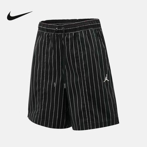 NIKE耐克男子夏季运动休闲条纹印花时尚五分裤篮球短裤IR6303-010