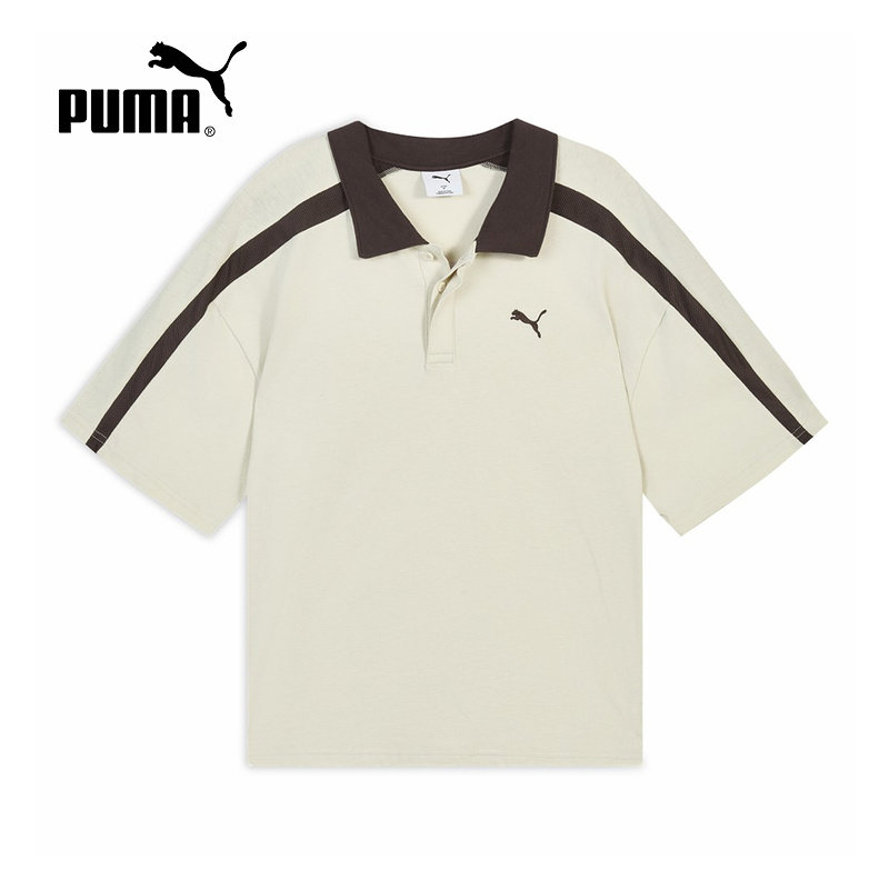 PUMA彪马半袖夏季男款经典棉质T7美式复古短袖T恤POLO衫638458-87图片