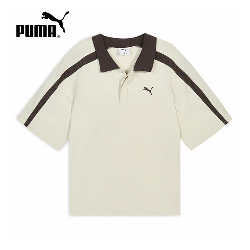 PUMA彪马半袖夏季男款经典棉质T7美式复古短袖T恤POLO衫638458-87