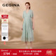 V领法式 GEGINA吉吉娜2025春夏季 新品 蕾丝连衣裙高腰气质淡雅裙子