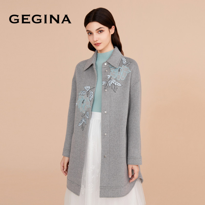 秋冬毛呢外套羊毛大衣GEGINA
