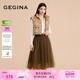 GEGINA吉吉娜女装 松紧腰网纱半身裙高腰百搭高级气质半裙商场同款