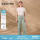 清新淡雅时髦长裤 浅绿色高级感牛仔裤 新品 GEGINA吉吉娜春夏季