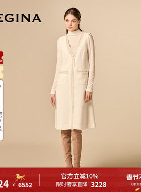 GEGINA吉吉娜白色两件套连衣裙优雅气质中长款时尚裙子商场同款