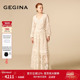 GEGINA吉吉娜女装 镂空刺绣蕾丝半身裙高腰优雅精致长裙子商场同款