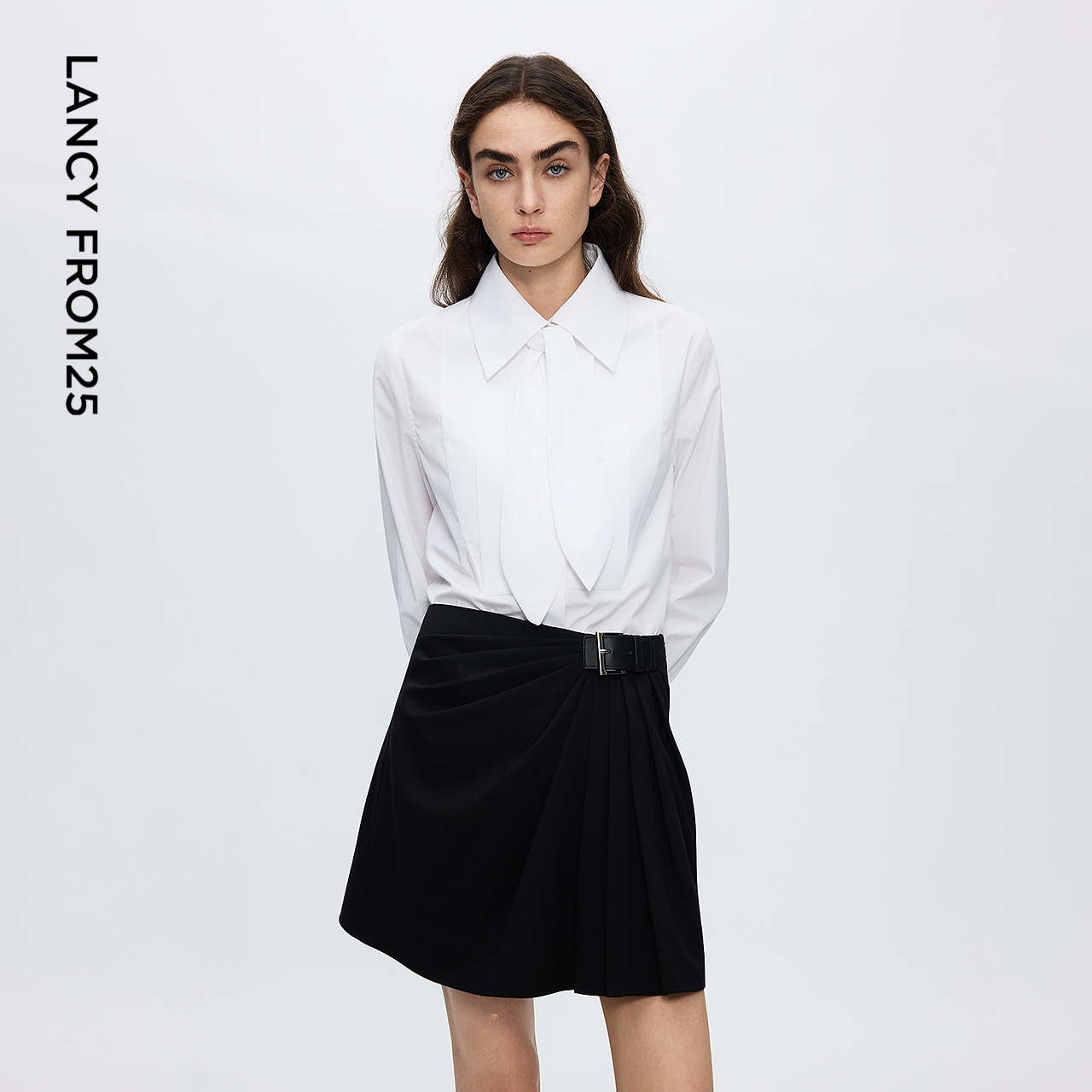 可拆卸领带 直身廓形 舒适棉