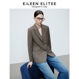 ELITEE羊毛高级感气质职业西服外套女 朗姿欧洲EiLEEN 朗姿奥莱