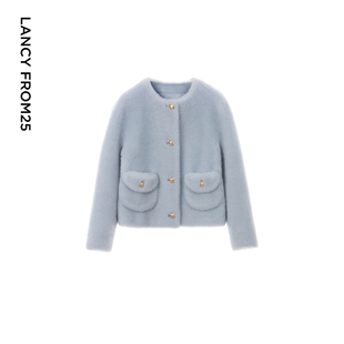 【七七酱直播间】朗姿欧洲EiLEEN ELITEE纯羊毛短款大衣外套女冬