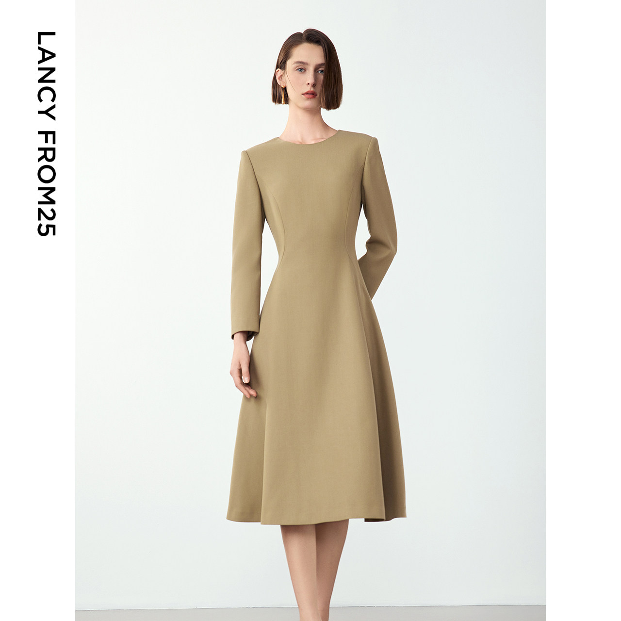 [朗姿奥莱]朗姿2024年冬季新款羊毛高级感法式气质收腰连衣裙时尚,女装/女士精品,连衣裙,淘宝优惠券,粉丝福利购,淘宝优惠卷